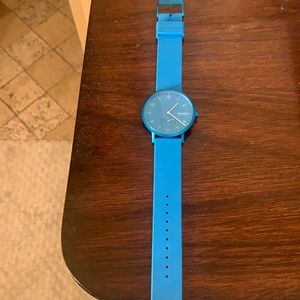 Skagen Neon Blue Three Hand Watch.